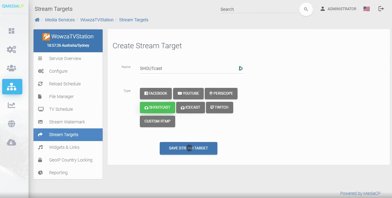 Shoutcast streaming